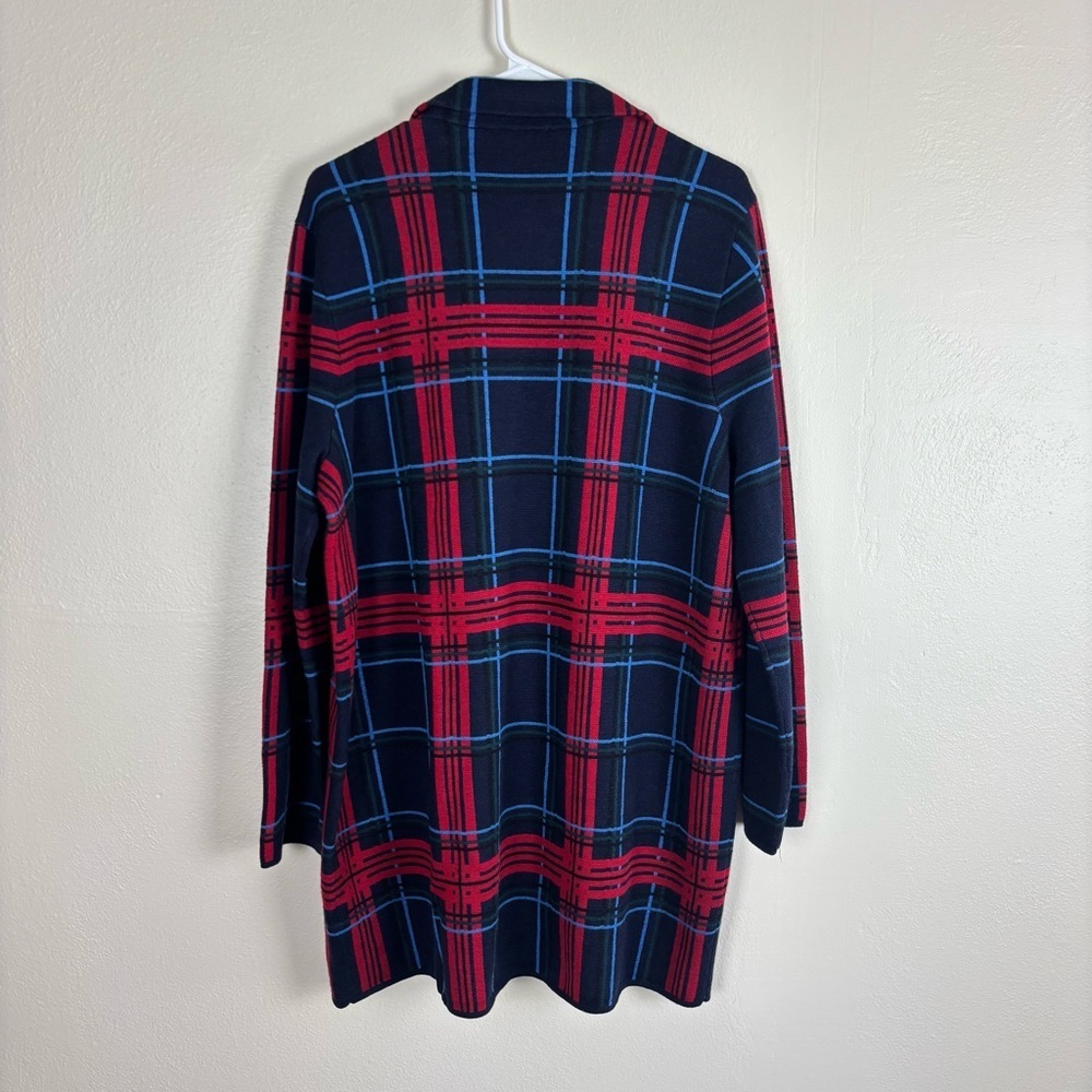 Talbots Merino Wool Coatigan Women’s Size XL In Cabin Plaid Longline Pockets NWT - Picture 8 of 8